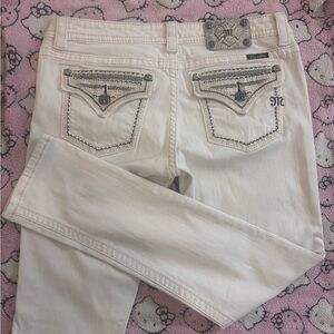 Miss me low rise white skinny jeans